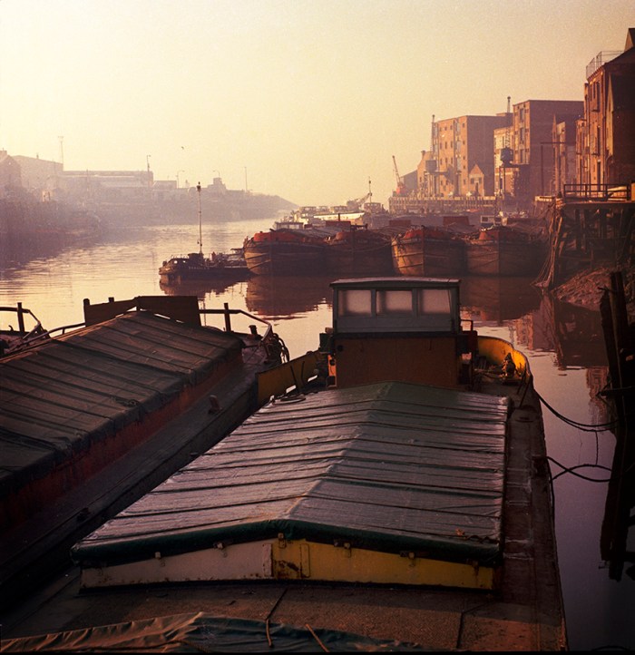 Barge crowded waters