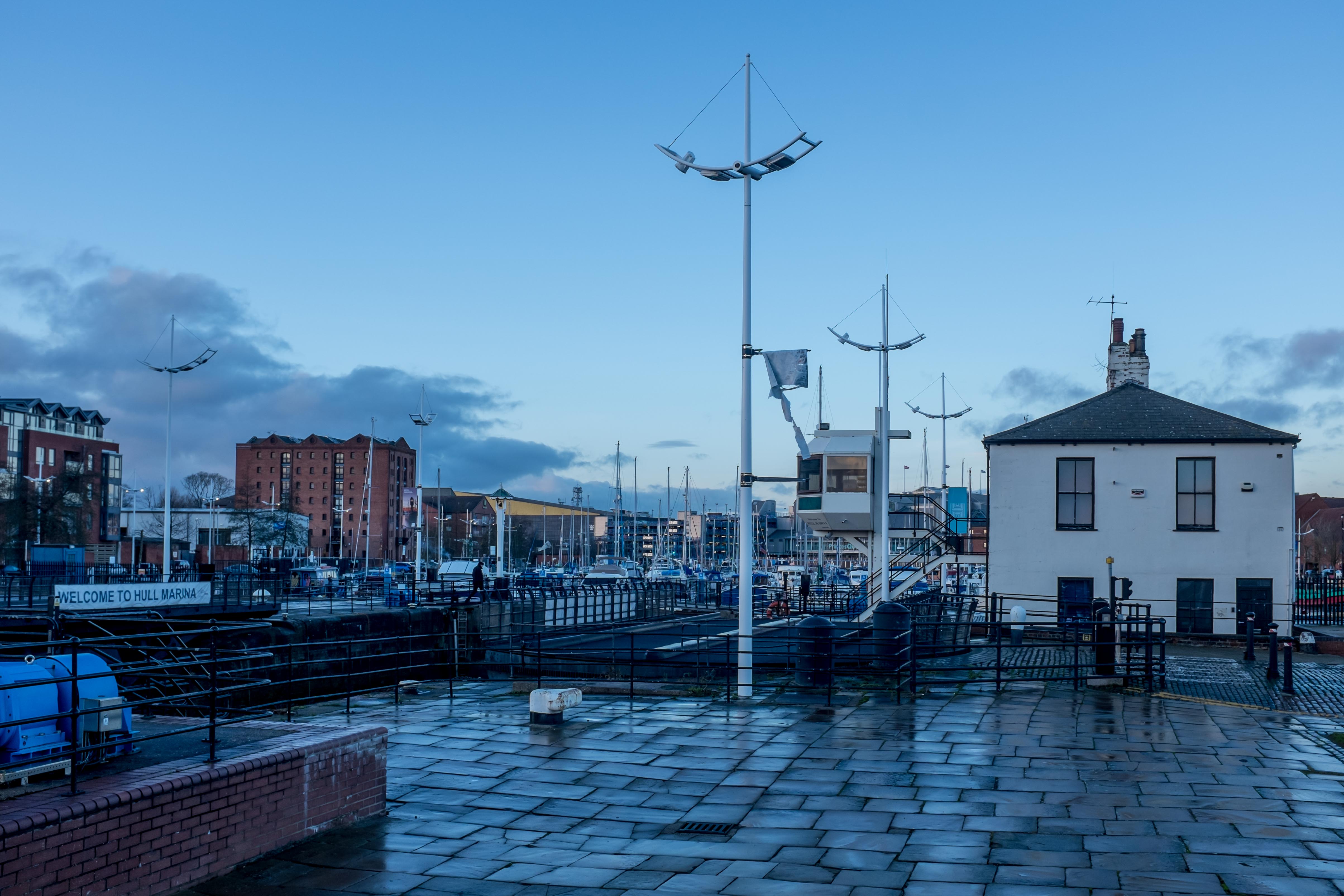 The view north from Humber Dock Basin